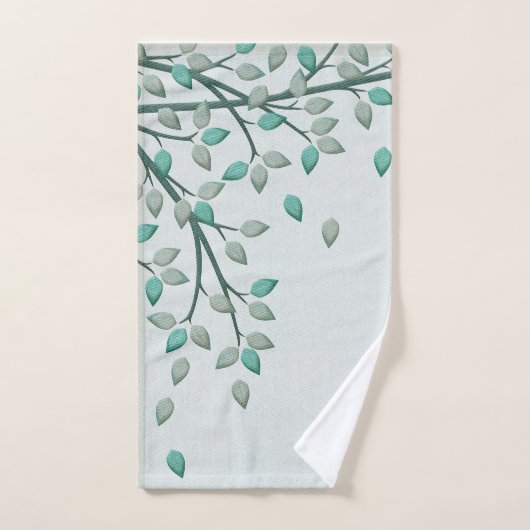 Ensemble vert de serviette de salle de bains de (Serviette à main)