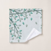 Ensemble vert de serviette de salle de bains de (Gant de toilette)