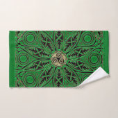Ensemble vert irlandais de serviette de mandala de (Serviette à main)