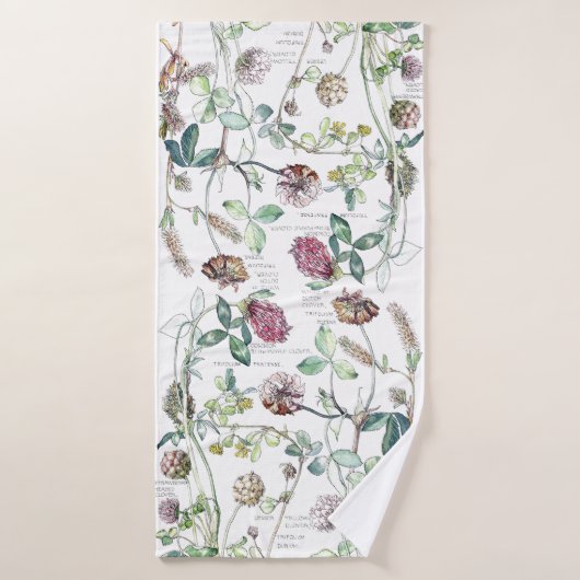Ensemble vintage botanique de serviette de Bath de (Serviette de bain)