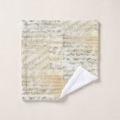 Ensemble vintage de serviette de musique de (Gant de toilette)