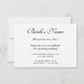 Ensembles de faire-part de mariage personnalisable (Dos)