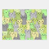 Ensembles de papier d'enveloppement pour chats ver (Devant 2)