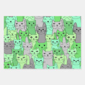 Ensembles de papier d'enveloppement pour chats ver (Devant)