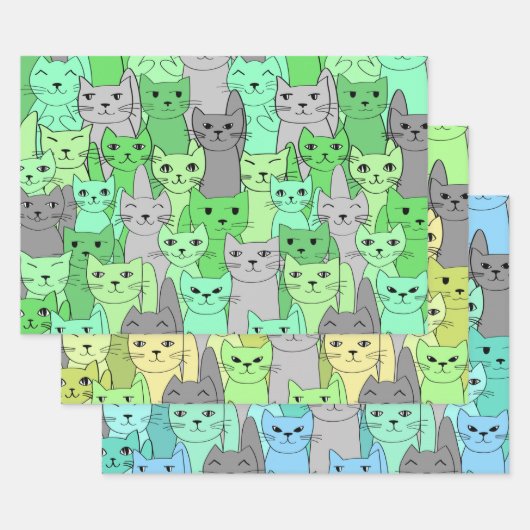 Ensembles de papier d'enveloppement pour chats ver (Lot)