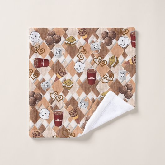 Ensembles de serviettes de bain au chocolat chaud (Gant de toilette)