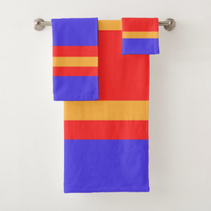 Ensembles de serviettes de bain couleurs primaires