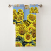 Ensembles de serviettes de bain de fleurs de tourn (En situation)