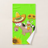 Ensembles de serviettes de bain de fleurs de tourn (Serviette à main)