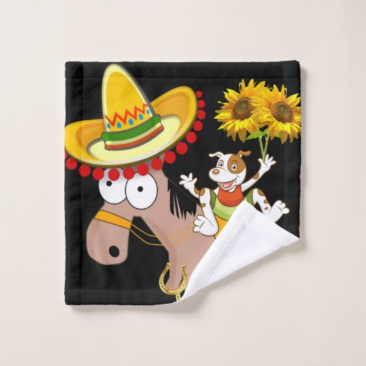 Ensembles de serviettes de bain de fleurs de tourn (Gant de toilette)