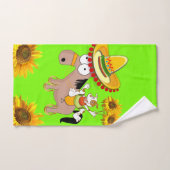 Ensembles de serviettes de bain de fleurs de tourn (Serviette à main)