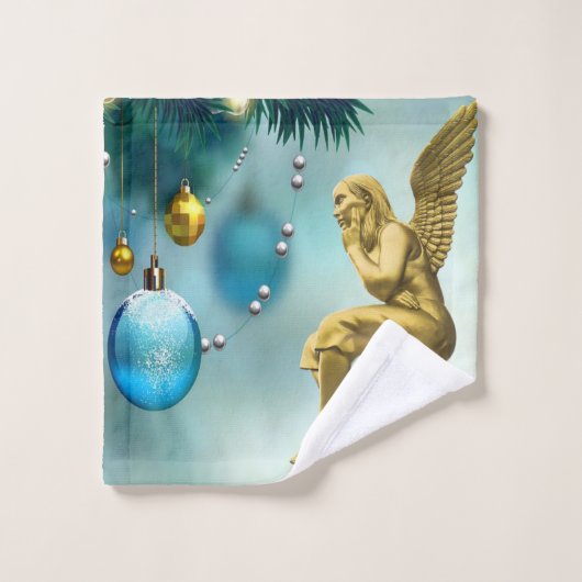 Ensembles de serviettes de bain de Noël, Ange de N (Gant de toilette)