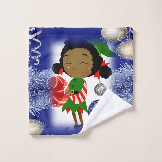 Ensembles de serviettes de bain de Noël, Elfe (Gant de toilette)
