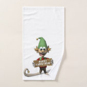 Ensembles de serviettes de bain de Noël, Elfe (Serviette à main)