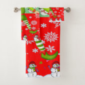 Ensembles de serviettes de bain de Noël, Elfe bonh (En situation)