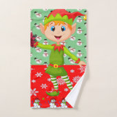 Ensembles de serviettes de bain de Noël, Elfe bonh (Serviette à main)
