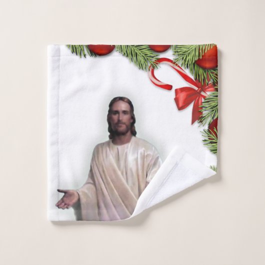 Ensembles de serviettes de bain de Noël, Jésus-Chr (Gant de toilette)