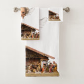 Ensembles de serviettes de bain de Noël, Jésus-Chr (En situation)