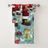 Ensembles de serviettes de bain de Noël, Père Noël (En situation)