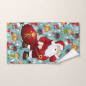 Ensembles de serviettes de bain de Noël, Père Noël (Serviette à main)