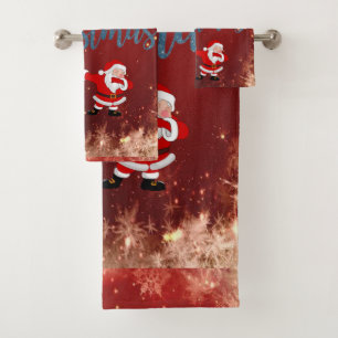Ensembles de serviettes de bain de Noël, Père Noël