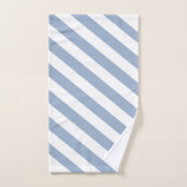 Ensembles de serviettes de bain rayées bleu et bla (Serviette à main)