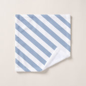 Ensembles de serviettes de bain rayées bleu et bla (Gant de toilette)