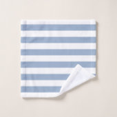 Ensembles de serviettes de bain rayées bleu et bla (Gant de toilette)