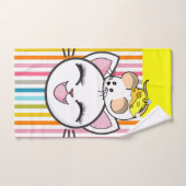 Ensembles de serviettes de salle de bain Chat Sour (Serviette à main)