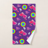 Ensembles de serviettes de salle de bain coeurs ro (Serviette à main)
