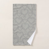 Ensembles de serviettes de salle de bain grises et (Serviette à main)
