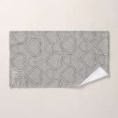 Ensembles de serviettes de salle de bain grises et (Serviette à main)