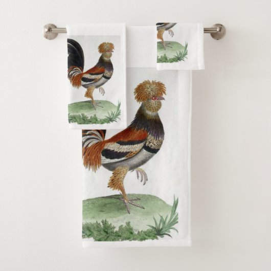 Ensembles de serviettes de salle de bain Oiseaux f (En situation)