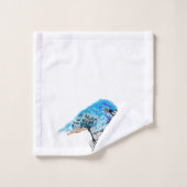 Ensembles de serviettes : Oiseau Bleu (Gant de toilette)