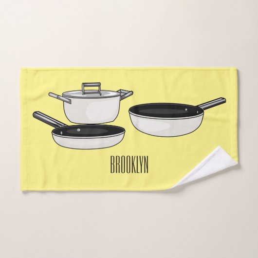 Ensembles d'ustensiles de cuisine illustration de (Serviette à main)