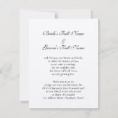 Ensembles personnalisables de faire-part de (Dos)