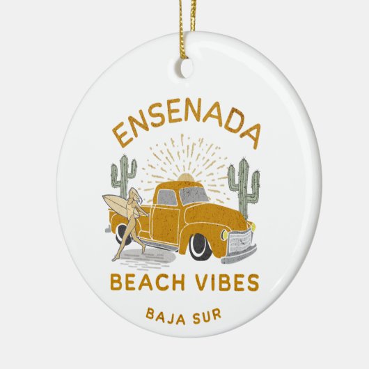 Ensenada Beach Vibes Keramisch Ornament (Links)