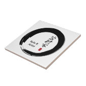 Enso Circle en Artiest Calligrafie Tegeltje (Zijkant)