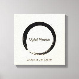 Enso Circle, rustig alsjeblieft Canvas Afdruk