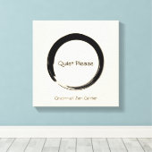 Enso Circle, rustig alsjeblieft Canvas Afdruk (Insitu (Houten vloer))
