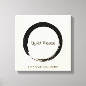 Enso Circle, rustig alsjeblieft Canvas Afdruk (Voorkant)