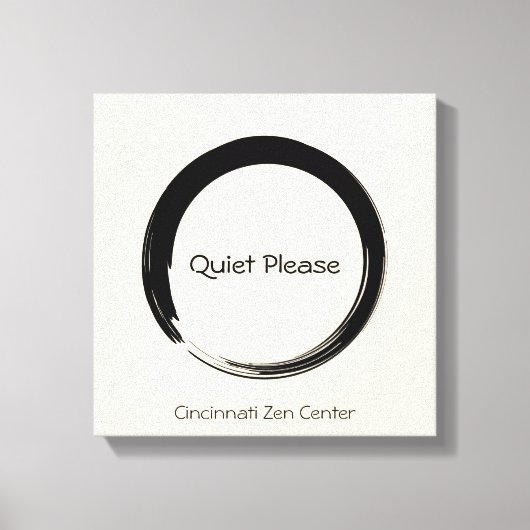 Enso Circle, rustig alsjeblieft Canvas Afdruk (Voorkant)