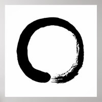 Enso Circle Zen Calligrafie Poster