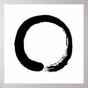 Enso Circle Zen Calligrafie Poster