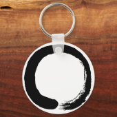 Enso Circle Zen Calligrafie Sleutelhanger (Voorkant)