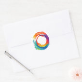 Enso cirkel ronde sticker (Envelop)