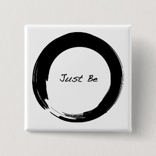 Enso met Just Be Vierkante Button 5,1 Cm