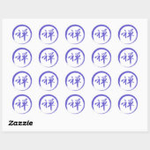 Enso-symbool met Zen-symbool Ronde Sticker (Vel)