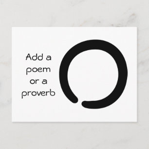 Enso-symbool voor oneindigheid briefkaart