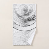 Enso, un cercle noir et blanc parfait de fractale (Serviette à main)